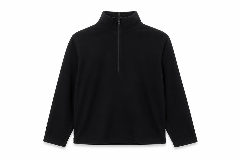 Mountain Warehouse Boys Black 5-6 Years Fleece 1/4 Zip Sweatshirt