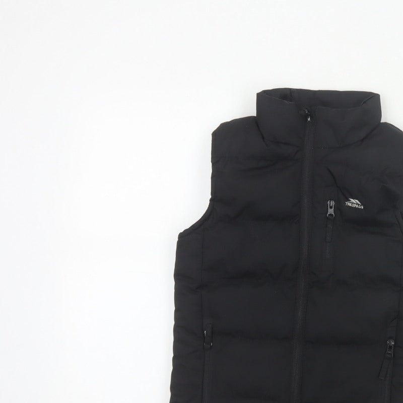 Trespass Boys Black 7-8 Years Waterproof Padded Bodywarmer Gilet