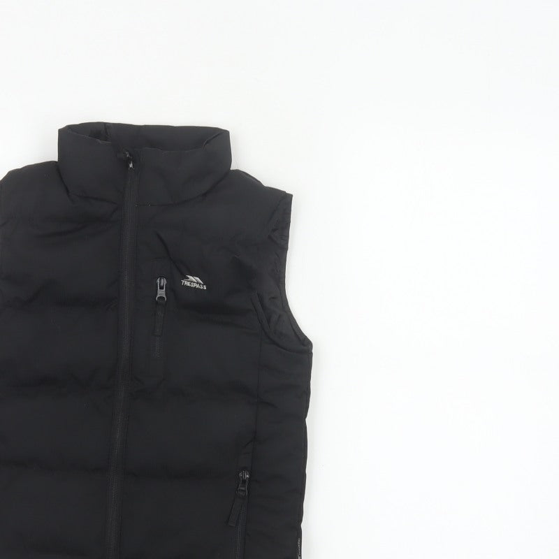 Trespass Boys Black 7-8 Years Waterproof Padded Bodywarmer Gilet
