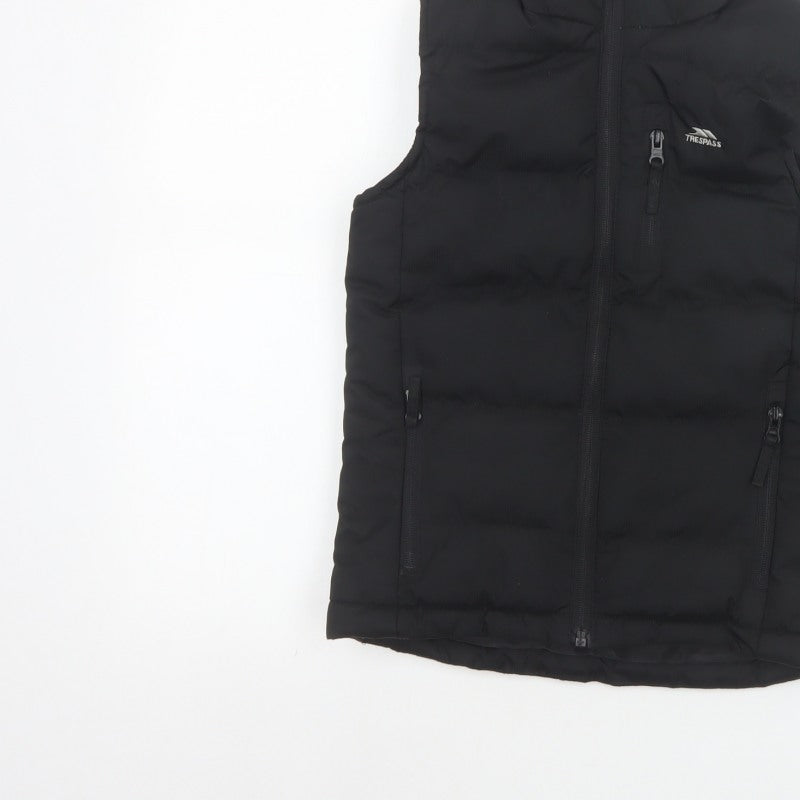 Trespass Boys Black 7-8 Years Waterproof Padded Bodywarmer Gilet