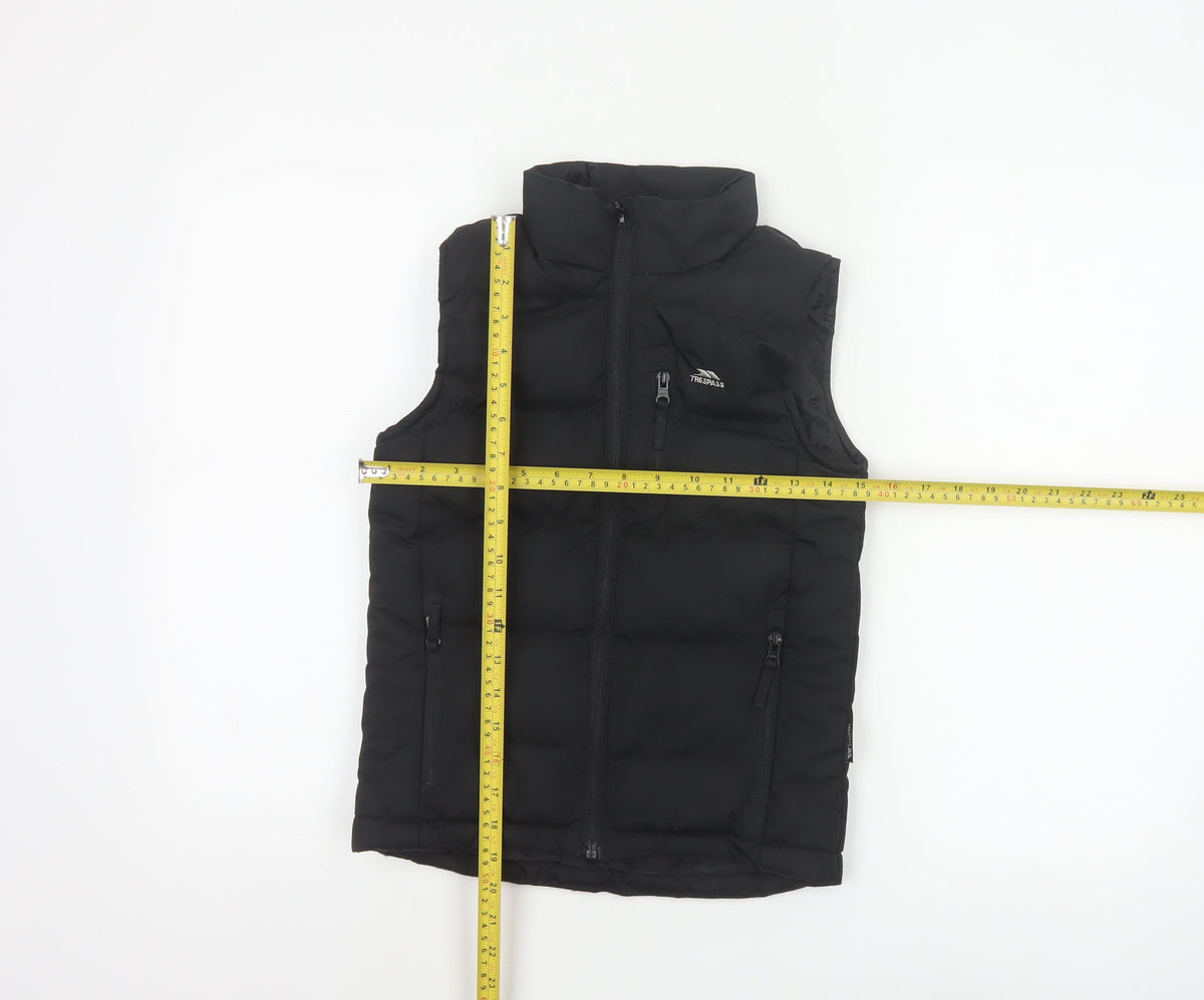 Trespass Boys Black 7-8 Years Waterproof Padded Bodywarmer Gilet