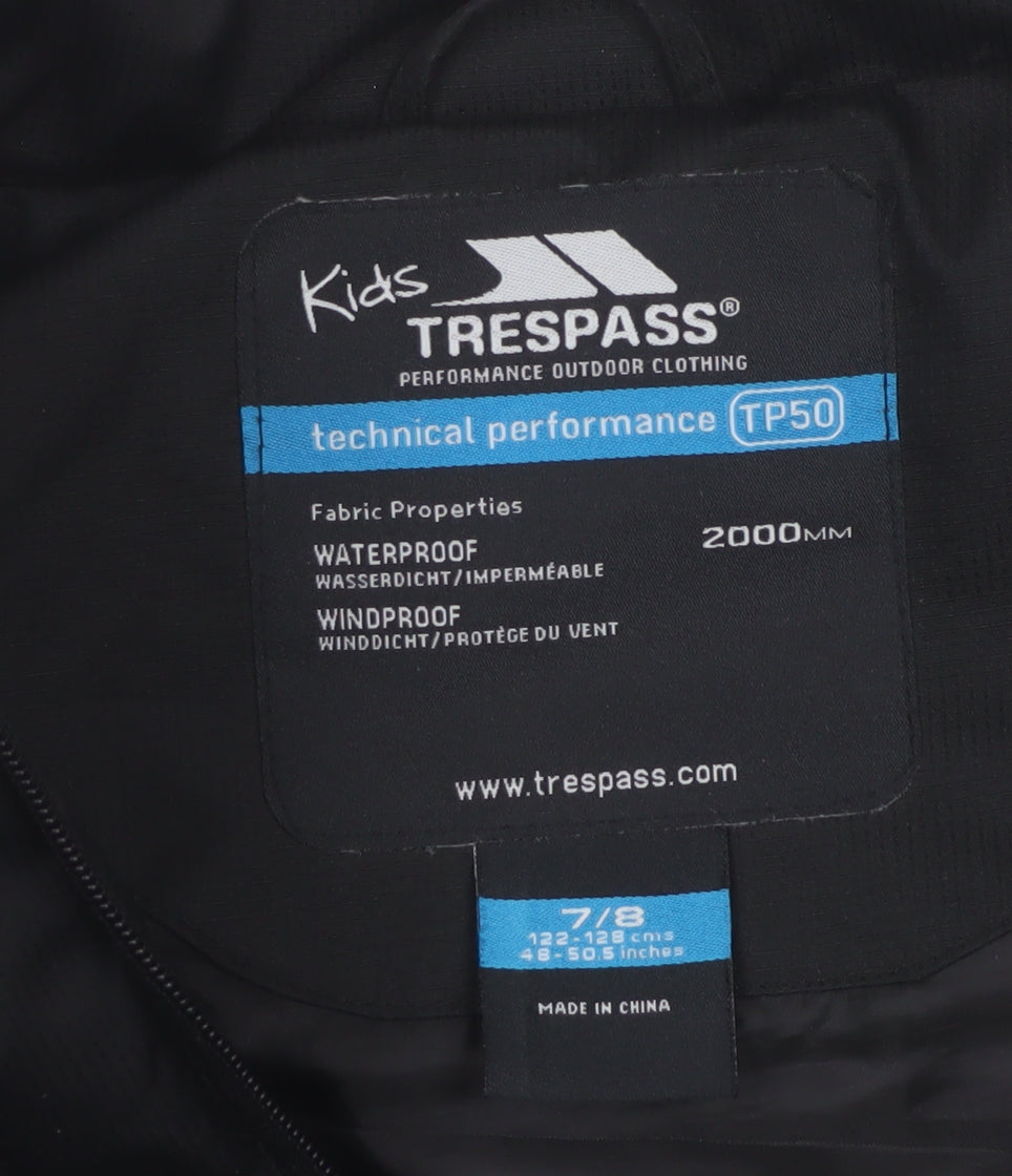 Trespass Boys Black 7-8 Years Waterproof Padded Bodywarmer Gilet