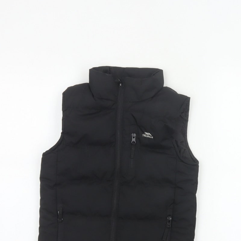Trespass Boys Black 7-8 Years Waterproof Padded Bodywarmer Gilet