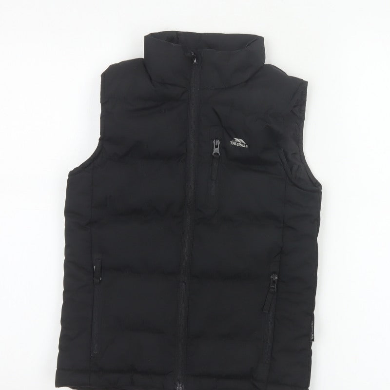 Trespass Boys Black 7-8 Years Waterproof Padded Bodywarmer Gilet