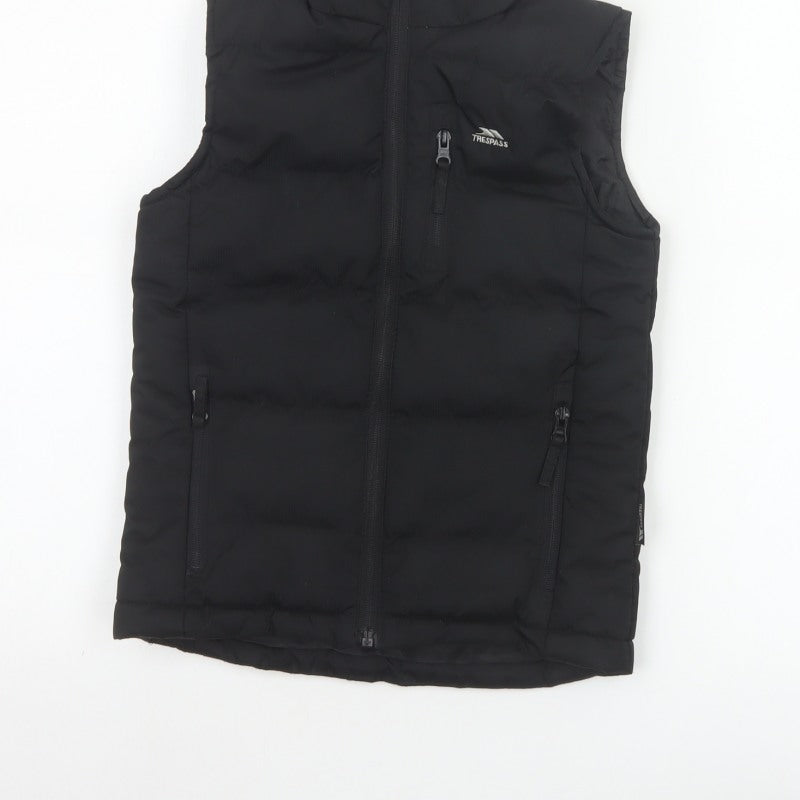 Trespass Boys Black 7-8 Years Waterproof Padded Bodywarmer Gilet