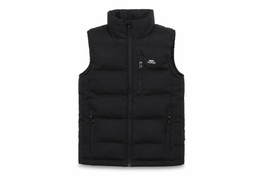 Trespass Boys Black 7-8 Years Waterproof Padded Bodywarmer Gilet