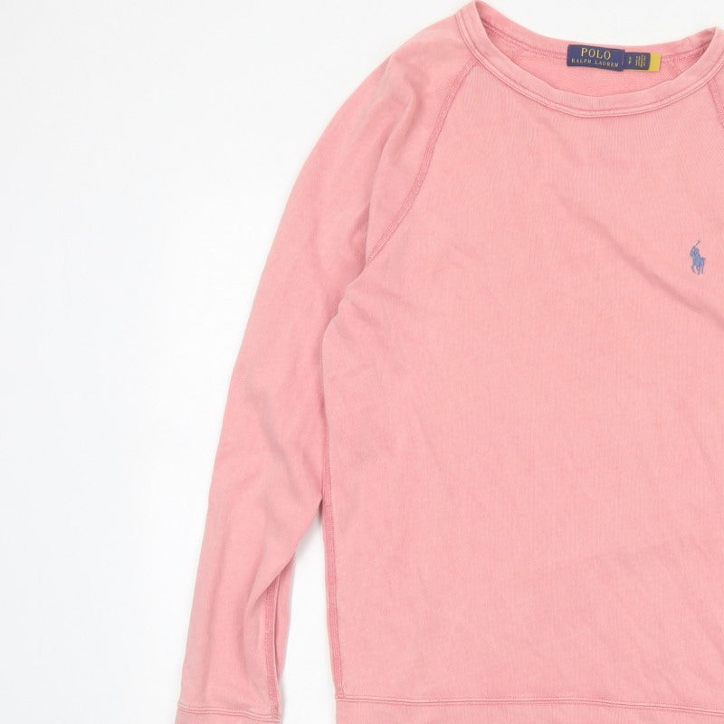 Polo Ralph Lauren Men’s Pink S Cotton Crew Neck Logo Sweatshirt