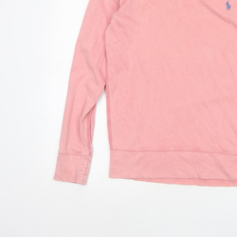 Polo Ralph Lauren Men’s Pink S Cotton Crew Neck Logo Sweatshirt