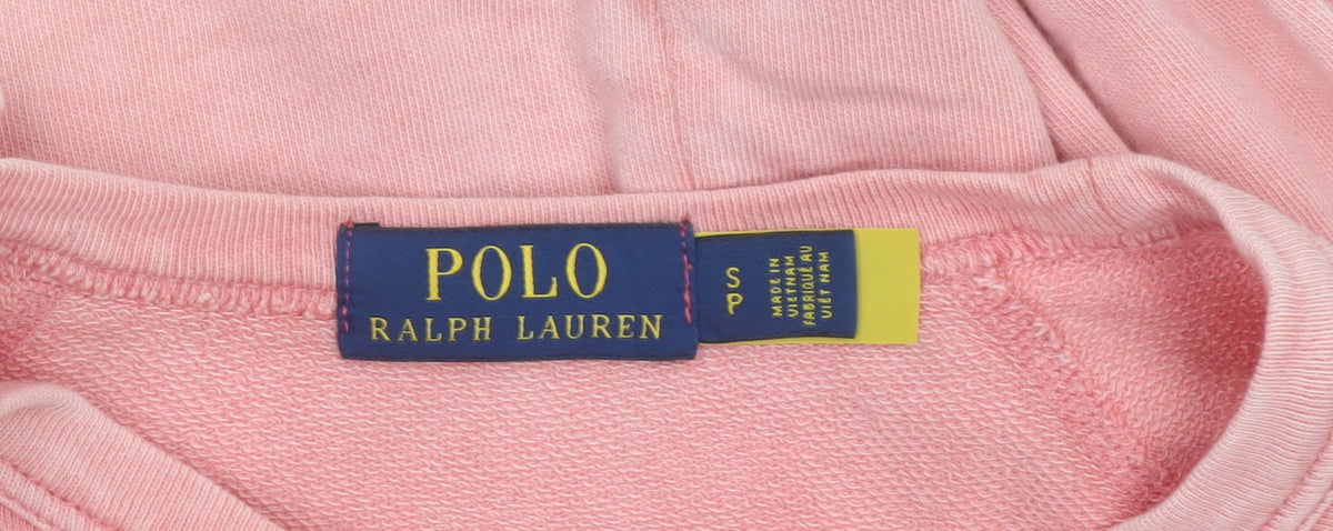 Polo Ralph Lauren Men’s Pink S Cotton Crew Neck Logo Sweatshirt