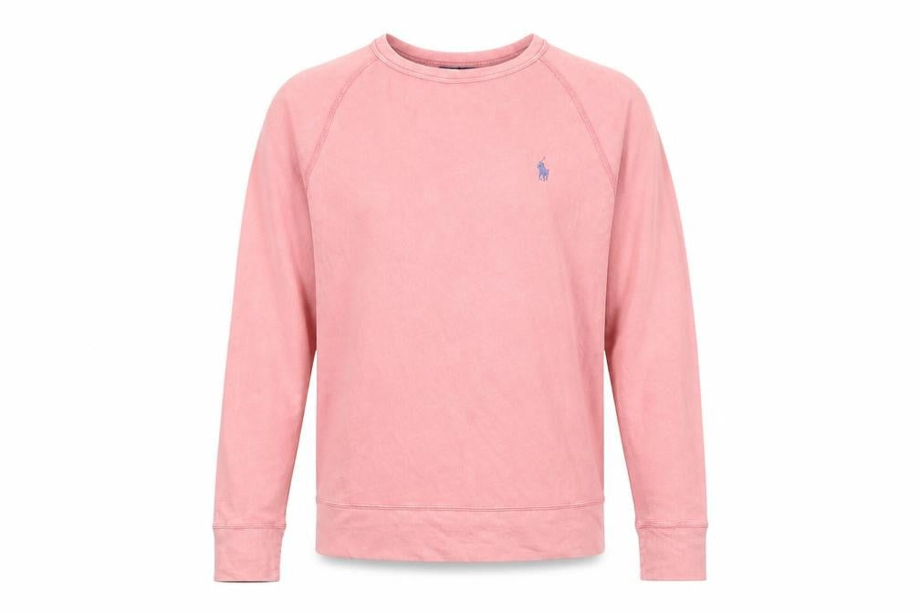 Polo Ralph Lauren Men’s Pink S Cotton Crew Neck Logo Sweatshirt