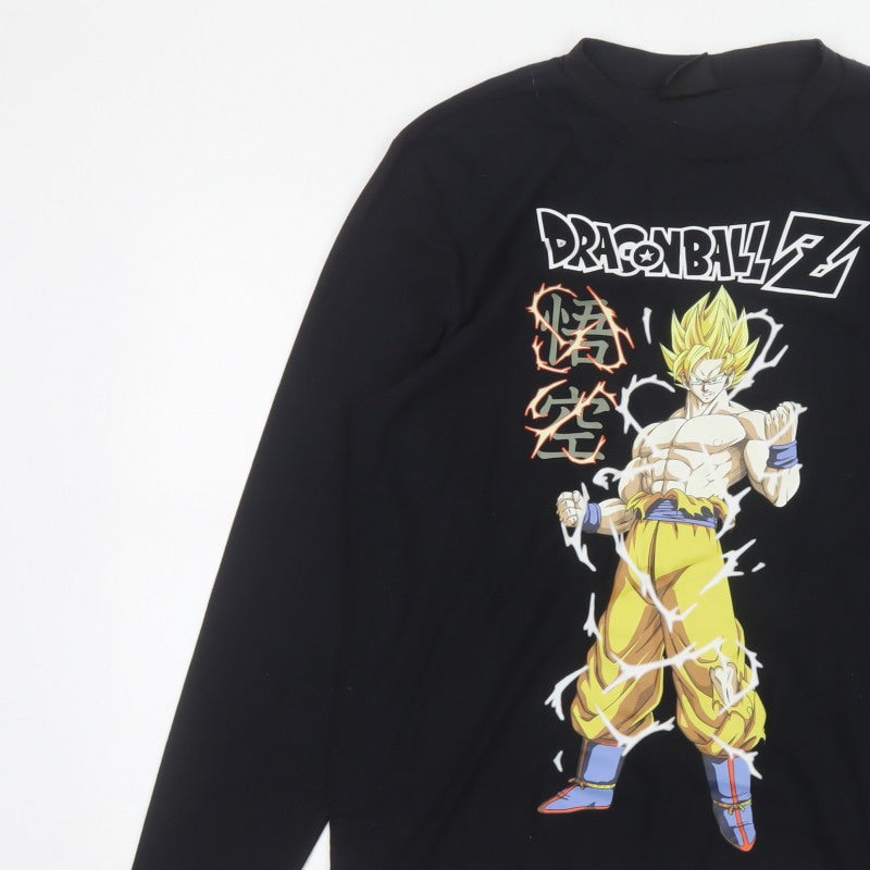 Dragon Ball Z Men’s Black XS Long Sleeve Goku Anime Graphic Top