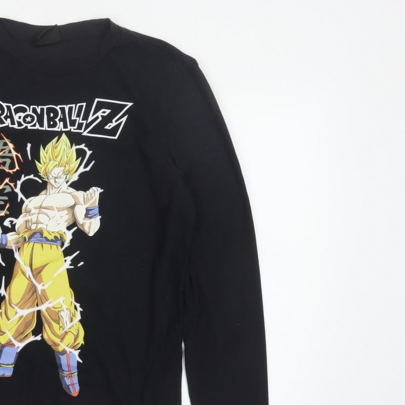 Dragon Ball Z Men’s Black XS Long Sleeve Goku Anime Graphic Top