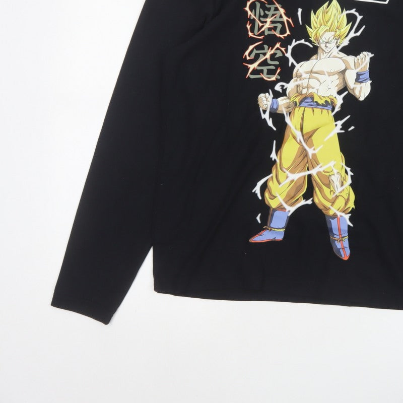 Dragon Ball Z Men’s Black XS Long Sleeve Goku Anime Graphic Top