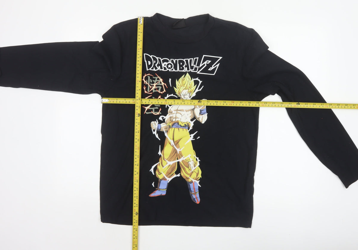 Dragon Ball Z Men’s Black XS Long Sleeve Goku Anime Graphic Top