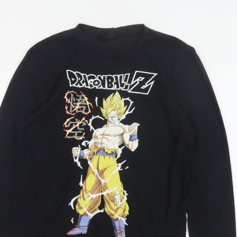 Dragon Ball Z Men’s Black XS Long Sleeve Goku Anime Graphic Top