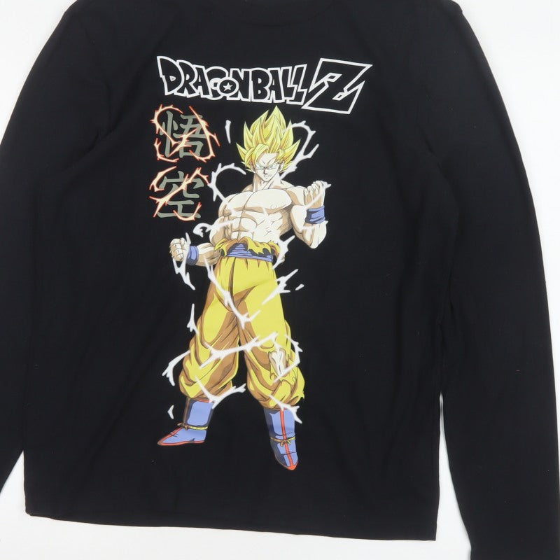 Dragon Ball Z Men’s Black XS Long Sleeve Goku Anime Graphic Top