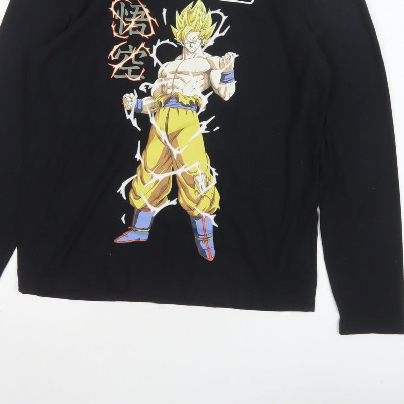 Dragon Ball Z Men’s Black XS Long Sleeve Goku Anime Graphic Top