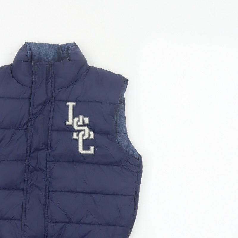 Levi's Boys Blue Size 8 Padded Puffer Gilet Sleeveless Zip Waistcoat