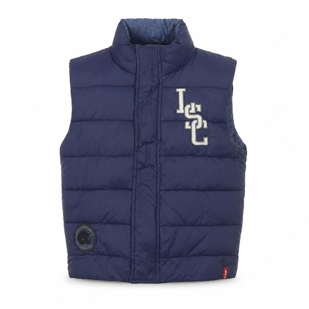 Levi's Boys Blue Size 8 Padded Puffer Gilet Sleeveless Zip Waistcoat