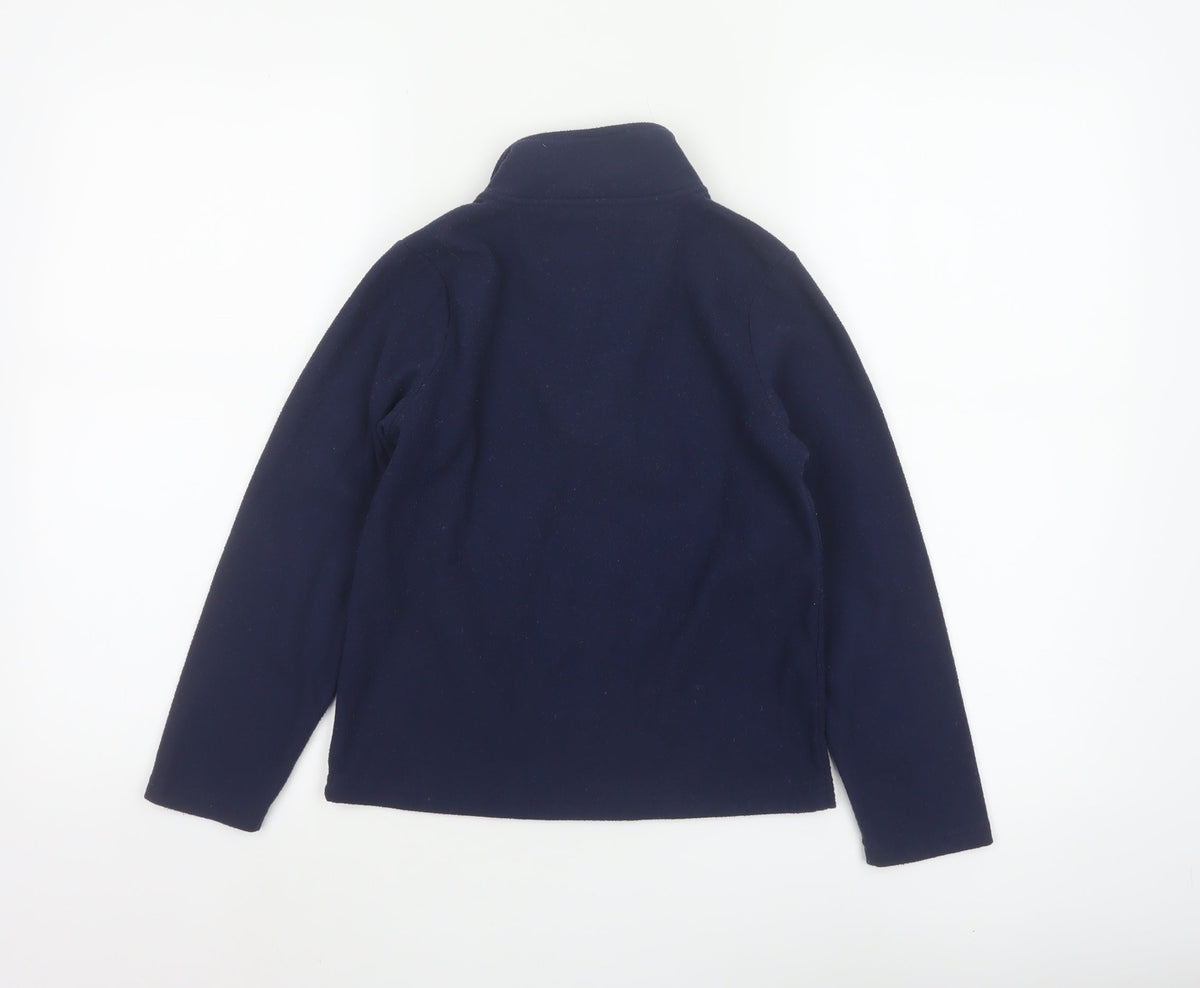 Peter Storm Boys Blue 7-8 Years 1/4 Zip Fleece Sweatshirt