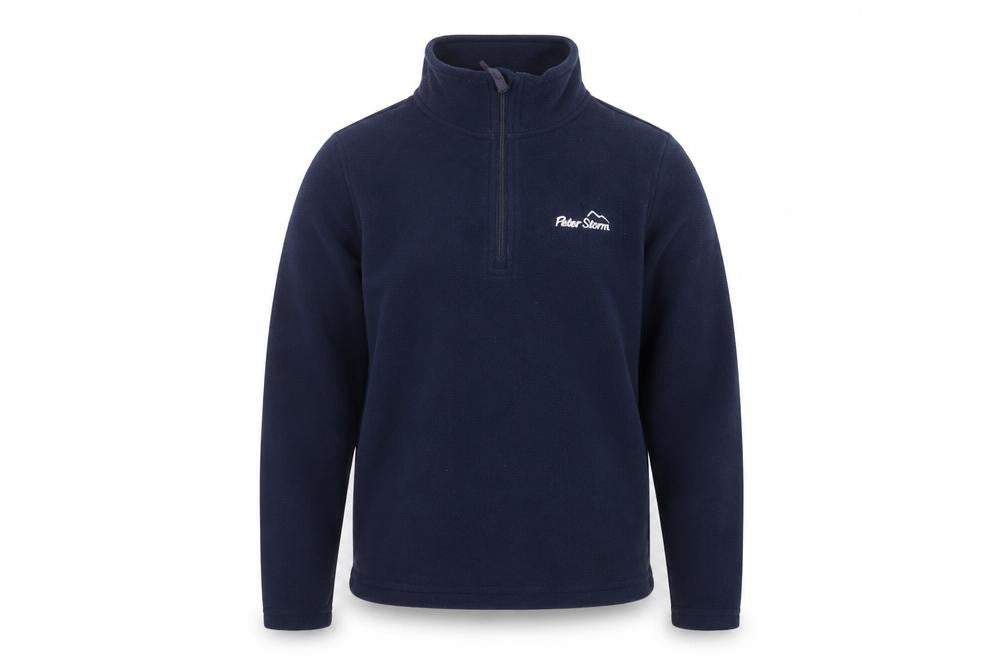 Peter Storm Boys Blue 7-8 Years 1/4 Zip Fleece Sweatshirt