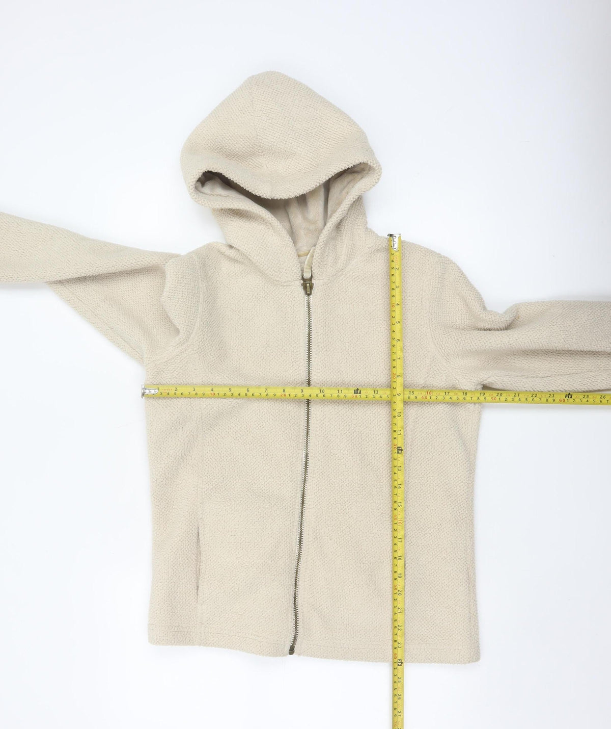 Next Women's Ivory Size 14 Teddy Fleece Full Zip Hooded Hoodie Jacket