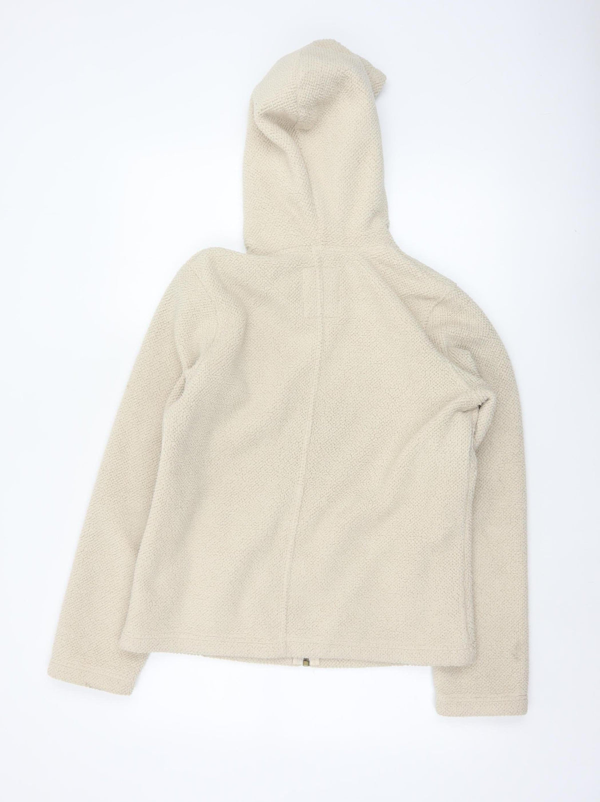 Next Women's Ivory Size 14 Teddy Fleece Full Zip Hooded Hoodie Jacket
