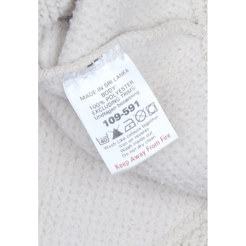 Next Women's Ivory Size 14 Teddy Fleece Full Zip Hooded Hoodie Jacket