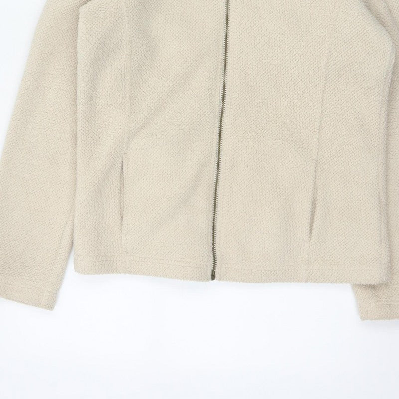 Next Women's Ivory Size 14 Teddy Fleece Full Zip Hooded Hoodie Jacket