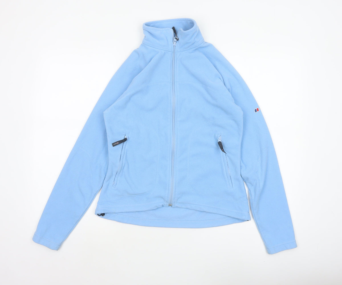 Berghaus Women Blue Size 10 Full Zip Fleece Jacket Pockets