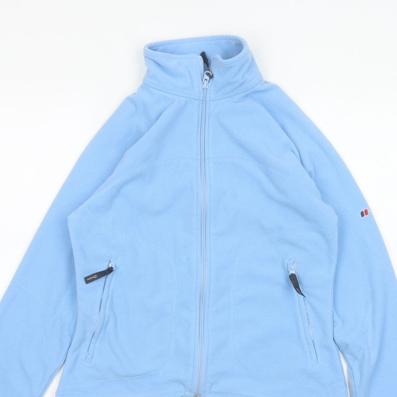 Berghaus Women Blue Size 10 Full Zip Fleece Jacket Pockets