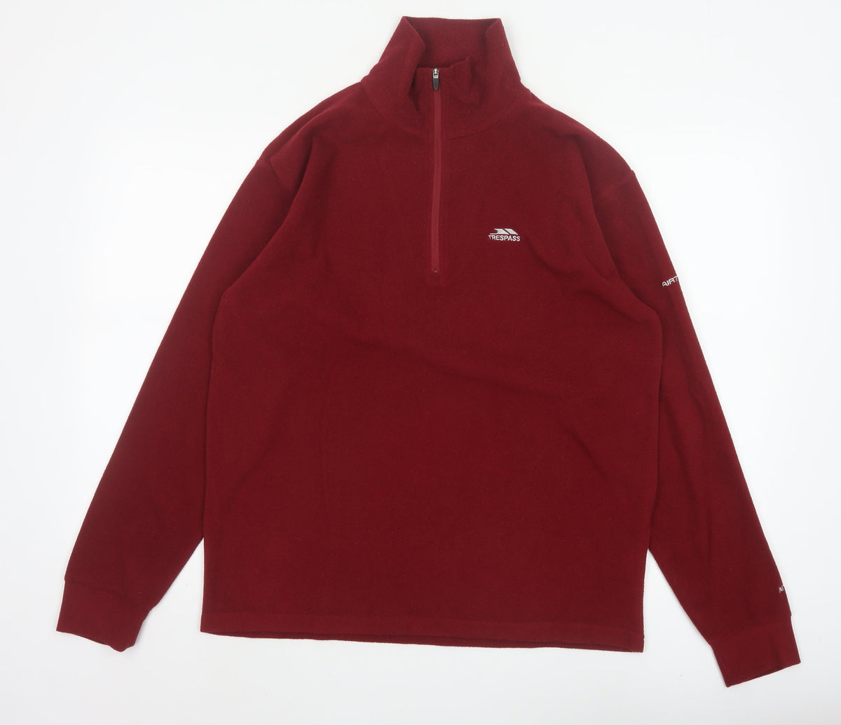 Trespass Men’s Red M 1/4 Zip Fleece Sweatshirt High Neck Outdoor