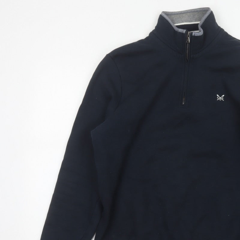 Crew Clothing Company Men’s Black L Quarter Zip Pullover Sweatshirt
