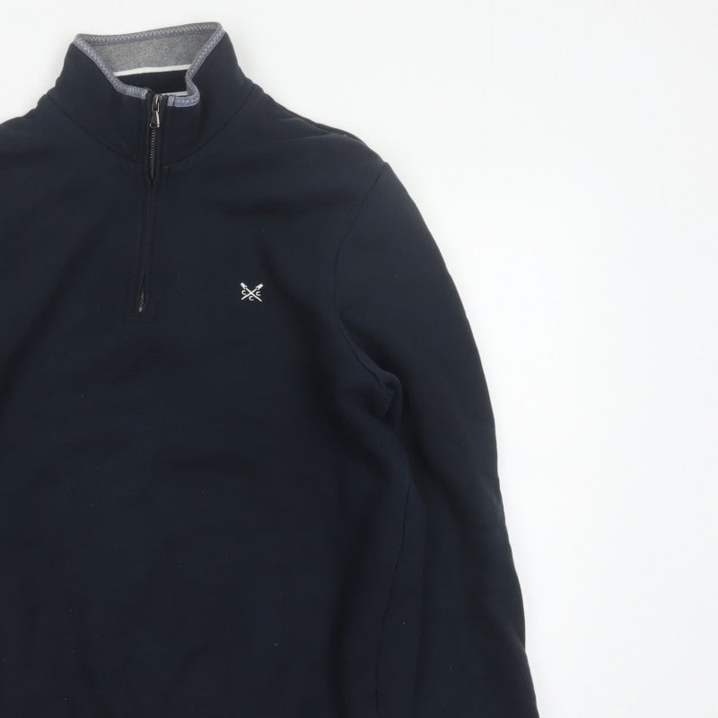 Crew Clothing Company Men’s Black L Quarter Zip Pullover Sweatshirt