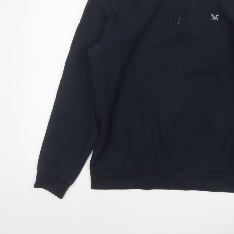 Crew Clothing Company Men’s Black L Quarter Zip Pullover Sweatshirt