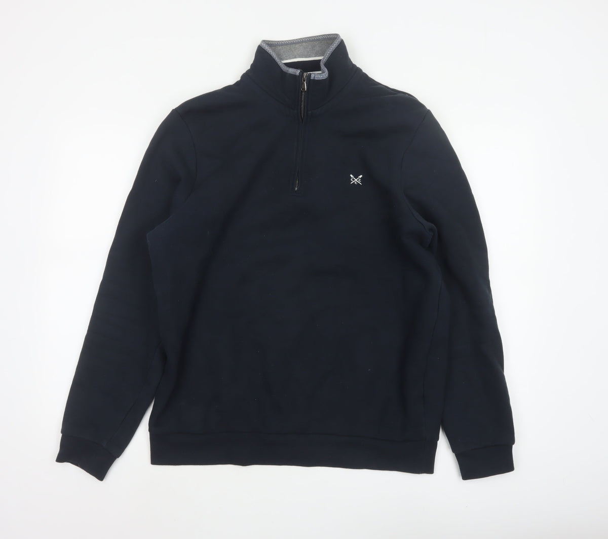 Crew Clothing Company Men’s Black L Quarter Zip Pullover Sweatshirt