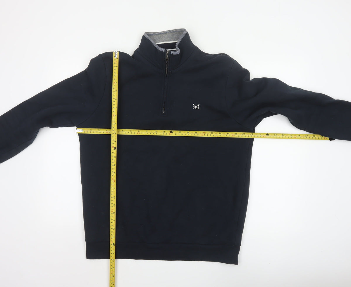 Crew Clothing Company Men’s Black L Quarter Zip Pullover Sweatshirt
