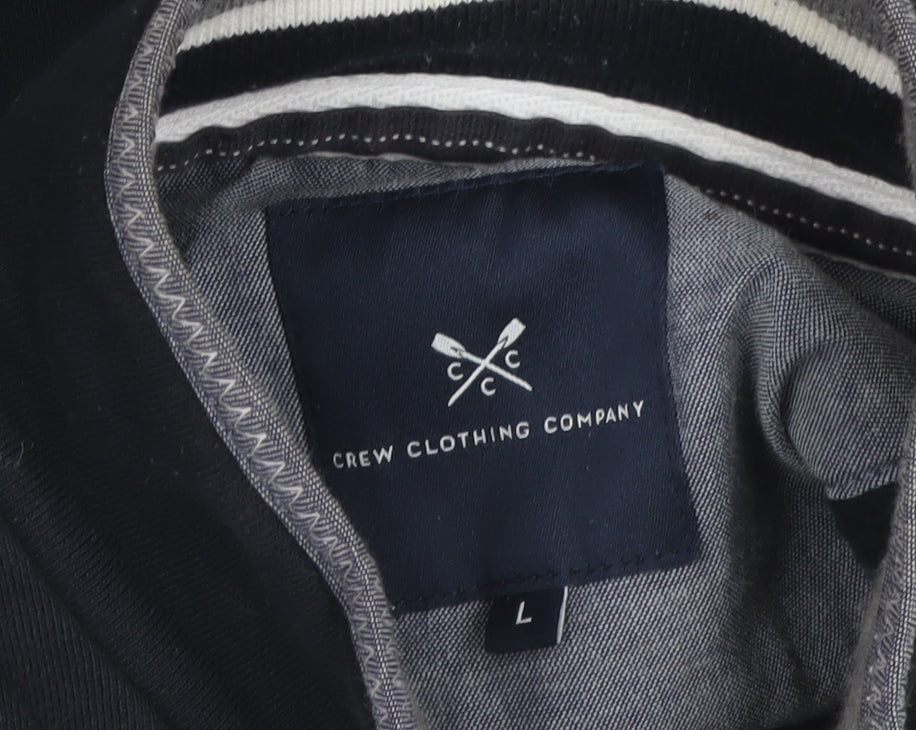 Crew Clothing Company Men’s Black L Quarter Zip Pullover Sweatshirt