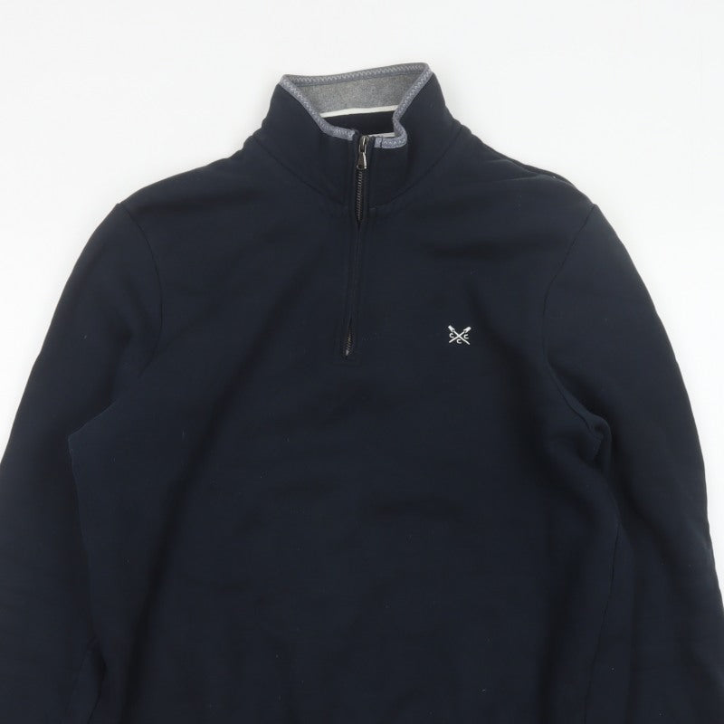 Crew Clothing Company Men’s Black L Quarter Zip Pullover Sweatshirt