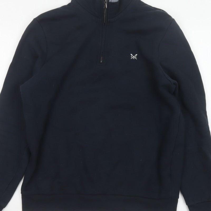 Crew Clothing Company Men’s Black L Quarter Zip Pullover Sweatshirt
