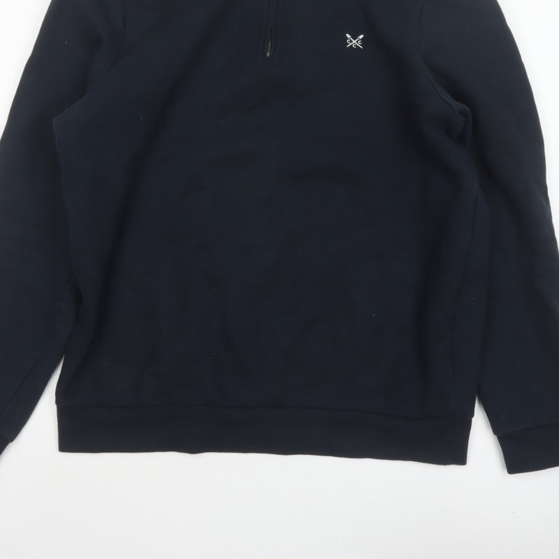 Crew Clothing Company Men’s Black L Quarter Zip Pullover Sweatshirt