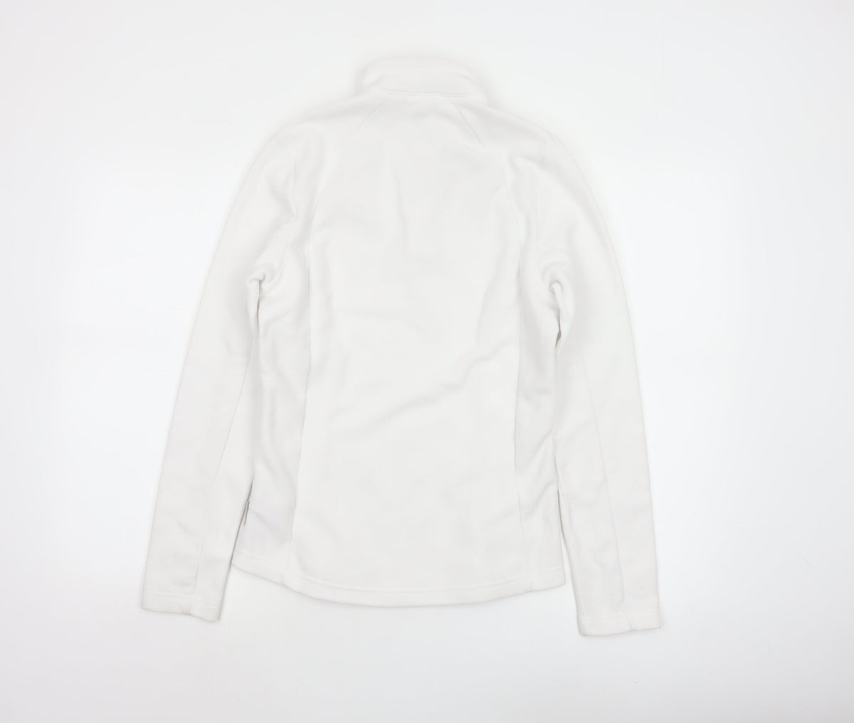 Quechua Women White S Quarter Zip Fleece Sweatshirt Hiking