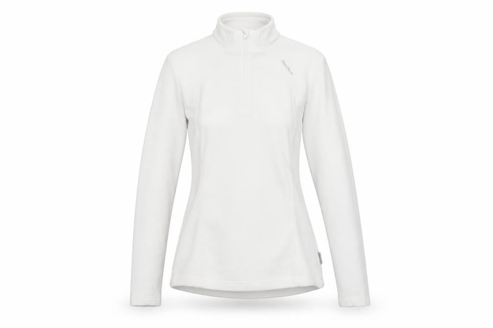Quechua Women White S Quarter Zip Fleece Sweatshirt Hiking