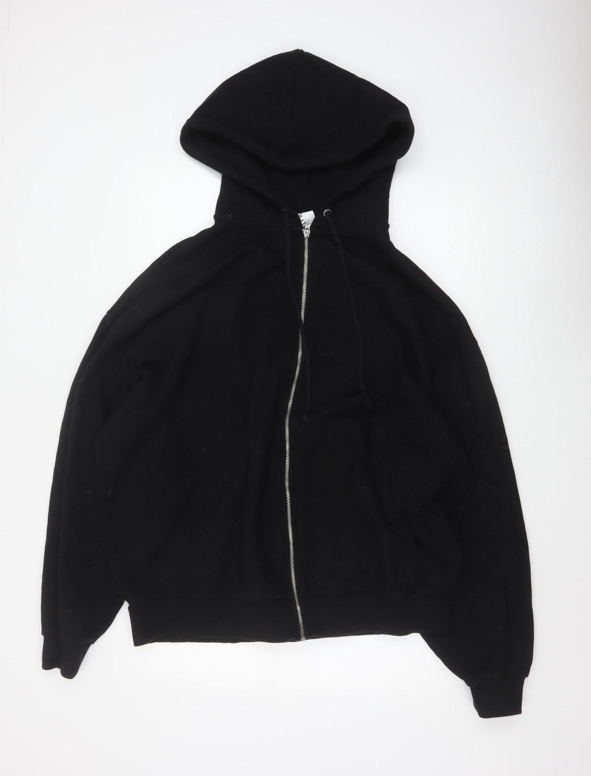 COLLUSION Men’s Black M Full Zip Hooded Cotton Hoodie
