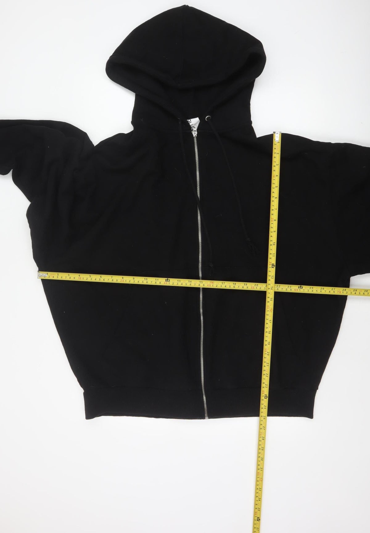 COLLUSION Men’s Black M Full Zip Hooded Cotton Hoodie
