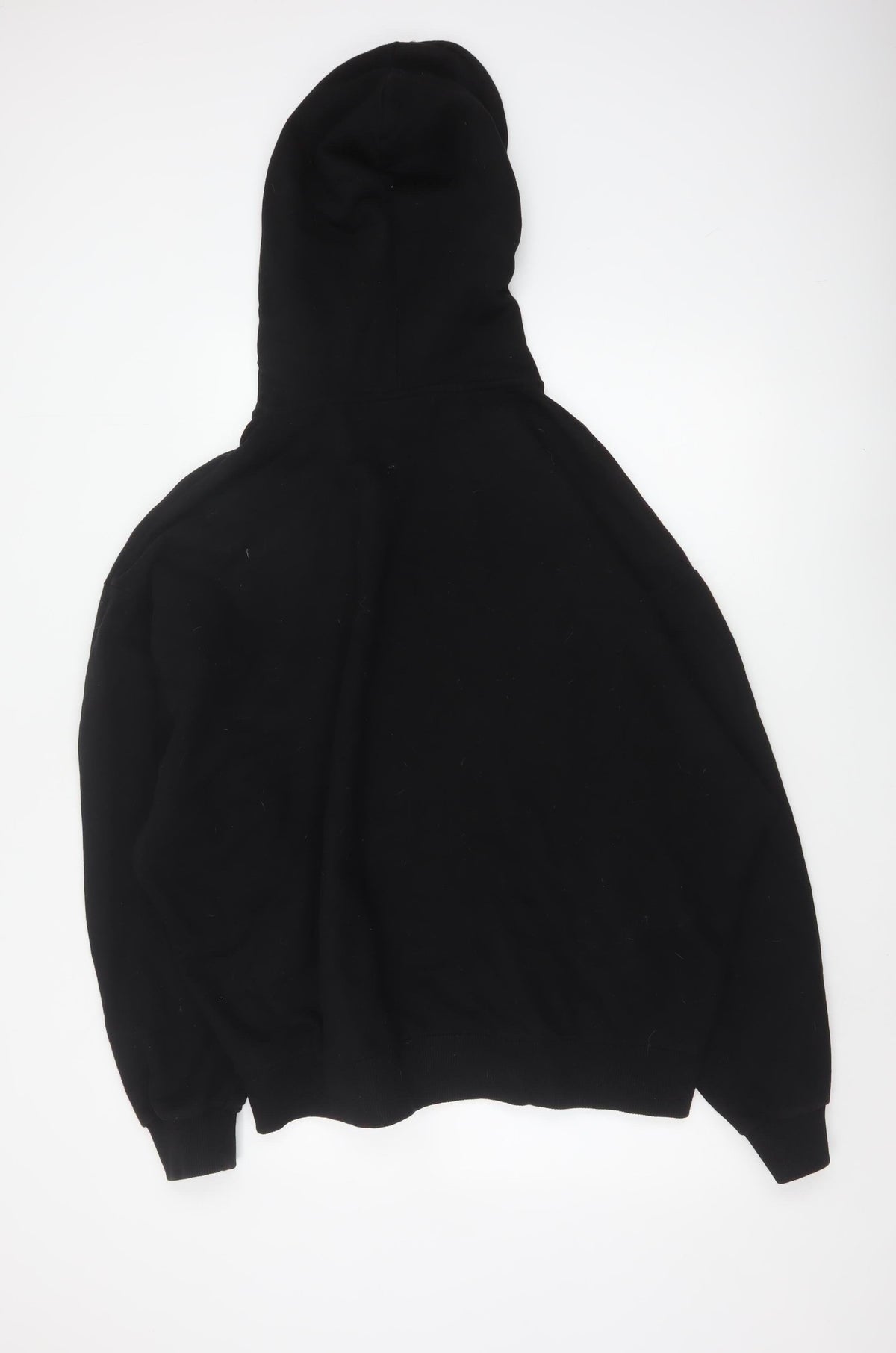 COLLUSION Men’s Black M Full Zip Hooded Cotton Hoodie