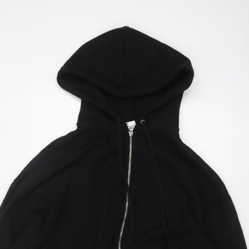 COLLUSION Men’s Black M Full Zip Hooded Cotton Hoodie