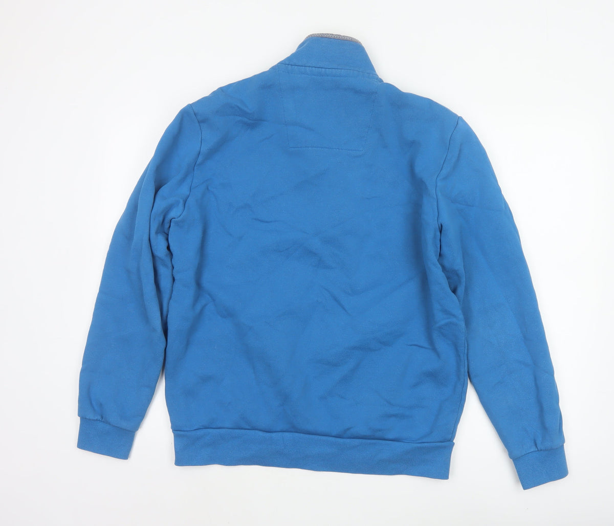 Crew Clothing Company Men’s Blue L 1/4 Zip Fleece Sweatshirt