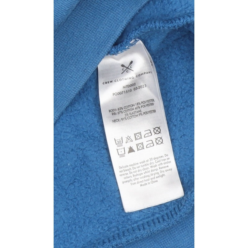 Crew Clothing Company Men’s Blue L 1/4 Zip Fleece Sweatshirt
