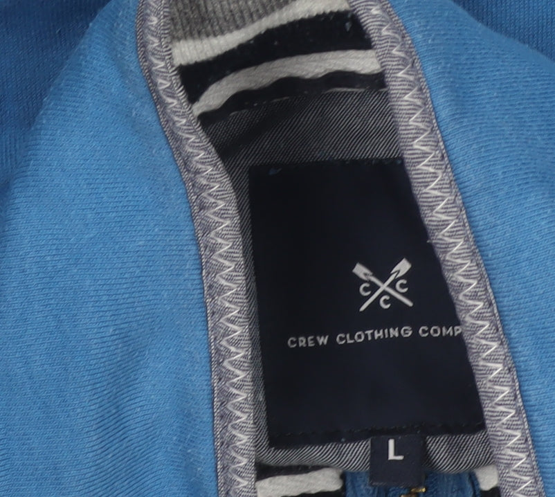 Crew Clothing Company Men’s Blue L 1/4 Zip Fleece Sweatshirt